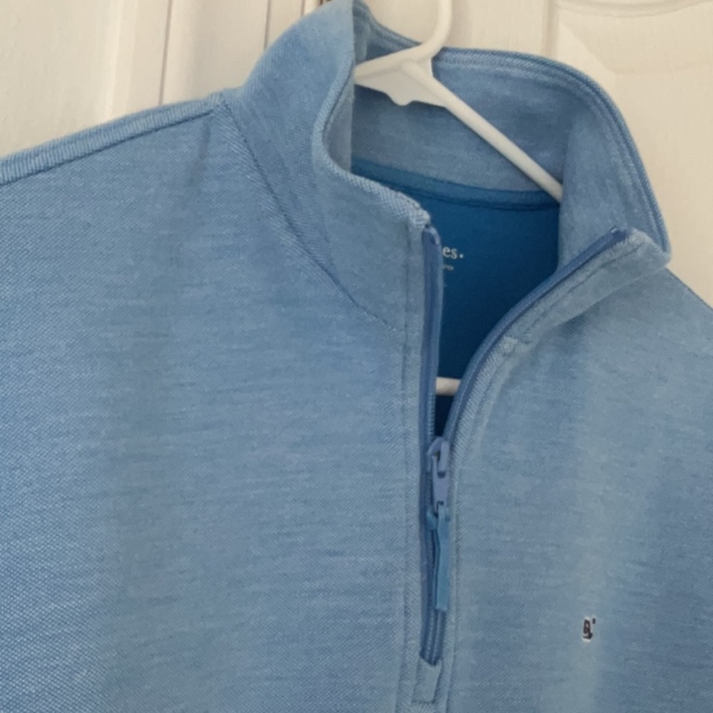 Vineyard Vines Men's Sky Blue Zip-Up Sweater - Picture 3 of 7